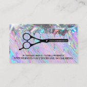 Iridescent vloeibaar | Shimmer Drip | Scissors Bus Visitekaartje (Achterkant)