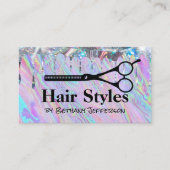 Iridescent vloeibaar | Shimmer Drip | Scissors Bus Visitekaartje (Voorkant)