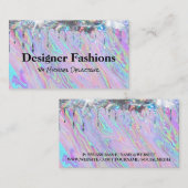 Iridescent vloeibaar | Shimmer Drip | Stijlvol Visitekaartje (Voorkant / Achterkant)