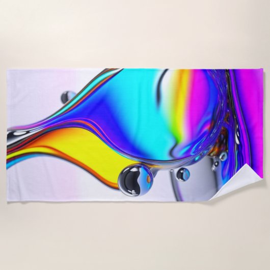 Iridescent vloeibaar strandlaken (Voorkant)