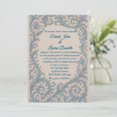 Iridescent Vow Photo Wedding Invitation Kaart (Staand voorkant)