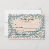 Iridescent Vow Wedding RSVP Card (Voorkant)
