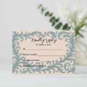 Iridescent Vow Wedding RSVP Card (Staand voorkant)