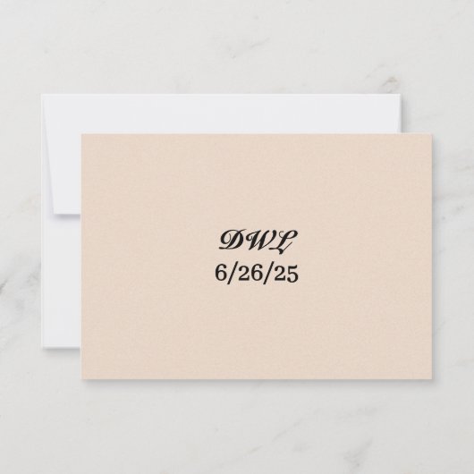 Iridescent Vow Wedding RSVP Card (Achterkant)