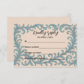 Iridescent Vow Wedding RSVP Card (Voorkant / Achterkant)