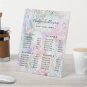 Iridescent waterverf prijslijst voetstuk teken reclamebord met voetstuk (Insitu)