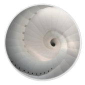 Iridescent White Shell Ceramic Knob/Pull Keramische Knop (Voorkant)
