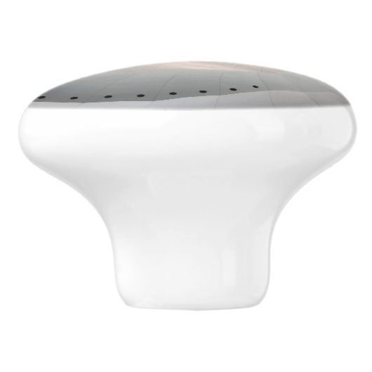 Iridescent White Shell Ceramic Knob/Pull Keramische Knop (Zijkant)