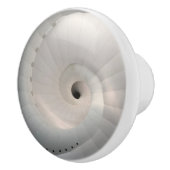 Iridescent White Shell Ceramic Knob/Pull Keramische Knop (Rechts)