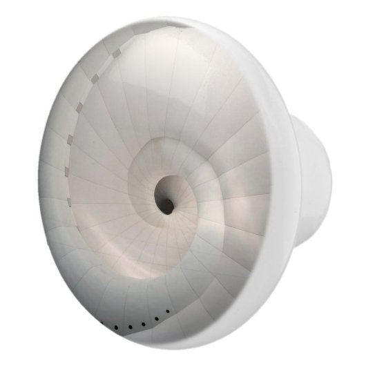 Iridescent White Shell Ceramic Knob/Pull Keramische Knop (Rechts)