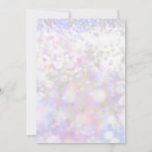 Iridescent White Sparkle Sweet 16 Party Uitnodigin Kaart (Achterkant)