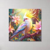 Iridescent Wing Cockatiel Fantasy Bird Canvas Afdruk (Voorkant)