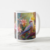 Iridescent Wing Cockatiel Fantasy Bird Koffiemok (Voorkant rechts)