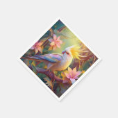 Iridescent Wing Cockatiel Fantasy Bird Servet (Hoek)