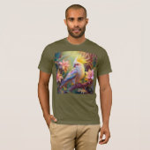Iridescent Wing Cockatiel Fantasy Bird T-shirt (Voorkant volledig)