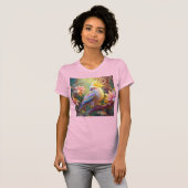 Iridescent Wing Cockatiel Fantasy Bird T-shirt (Voorkant volledig)