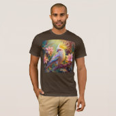 Iridescent Wing Cockatiel Fantasy Bird T-shirt (Voorkant volledig)