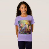 Iridescent Wing Cockatiel Fantasy Bird T-shirt (Voorkant volledig)