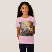 Iridescent Wing Cockatiel Fantasy Bird T-shirt (Voorkant volledig)