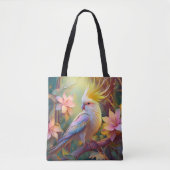 Iridescent Wing Cockatiel Fantasy Bird Tote Bag (Voorkant)