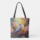 Iridescent Wing Cockatiel Fantasy Bird Tote Bag (Achterkant)