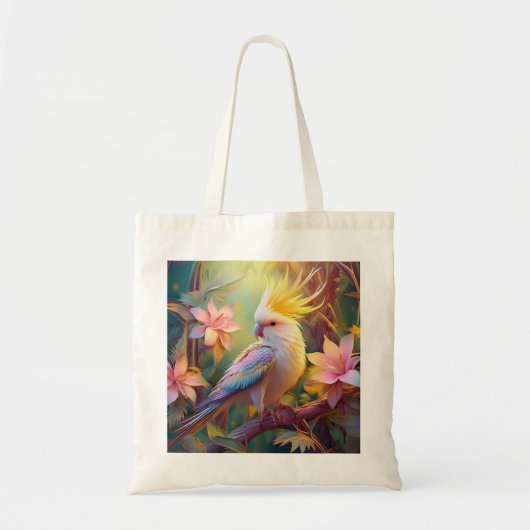 Iridescent Wing Cockatiel Fantasy Bird Tote Bag (Voorkant)