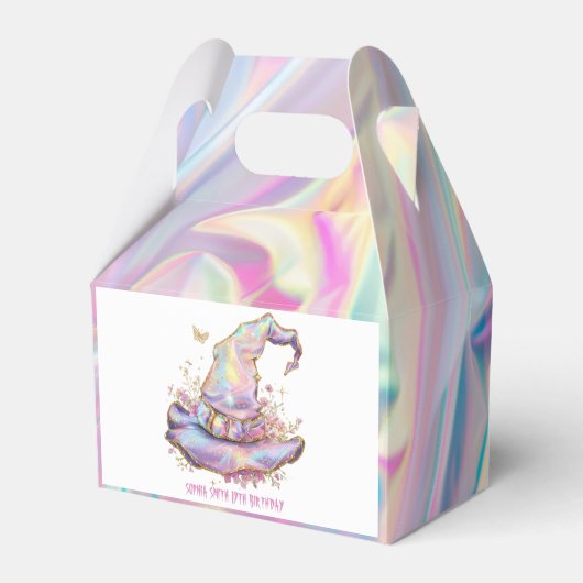 Iridescent Witch Hat Birthday  Bedankdoosjes (Voorkant Zijde)