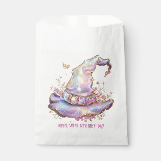 Iridescent Witch Hat Birthday  Bedankzakje (Voorkant)