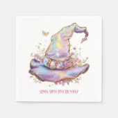 Iridescent Witch Hat Birthday Servet (Voorkant)