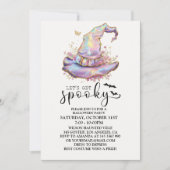 Iridescent Witch Pet Halloween Kaart (Voorkant)