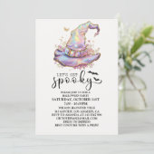 Iridescent Witch Pet Halloween Kaart (Staand voorkant)