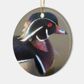 Iridescent Wood Duck Keramisch Ornament (Links)