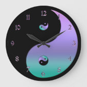 Iridescent Yin Yang Clock Grote Klok (Voorkant)