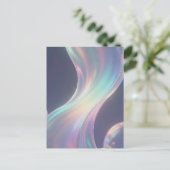 Iridescente Abstracte Belstromen Briefkaart (Staand voorkant)