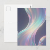 Iridescente Abstracte Belstromen Briefkaart (Voorkant / Achterkant)