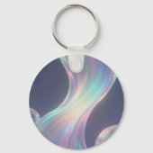Iridescente Abstracte Belstromen Sleutelhanger (Achterkant)