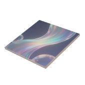 Iridescente Abstracte Belstromen Tegeltje (Zijkant)