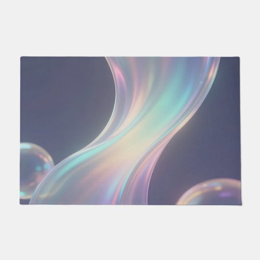 Iridescente Abstracte Belstroming Deurmat (Voorkant)