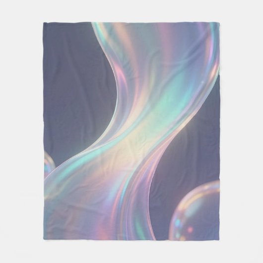 Iridescente Abstracte Belstroming Fleece Deken (Voorkant)