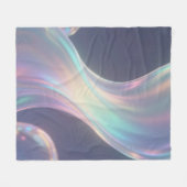Iridescente Abstracte Belstroming Fleece Deken (Voorkant (Horizontaal))
