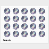 Iridescente Abstracte Belstroming Ronde Sticker (Vel)