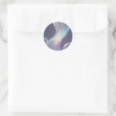 Iridescente Abstracte Belstroming Ronde Sticker (Tas)