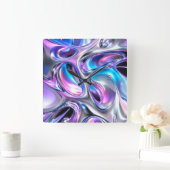 Iridescente Abstracte Wandklok (Huis)