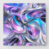Iridescente Abstracte Wandklok (Voorkant)