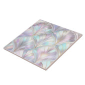 Iridescente Art Deco-waaierpatroon ID1175 Tegeltje (Zijkant)