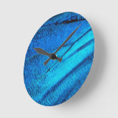 Iridescente Blauwe Vlinder Vleugel Ronde Klok (Hoek)