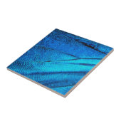 Iridescente Blauwe Vlinder Vleugel Tegeltje (Zijkant)