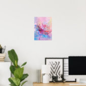 Iridescente Bloem Poster (Thuiskantoor)