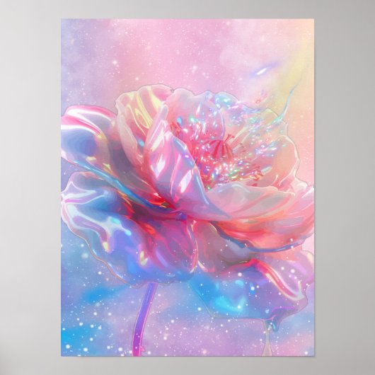 Iridescente Bloem Poster (Voorkant)
