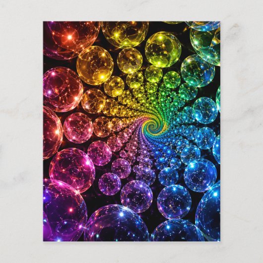 Iridescente bollen terug naar Fibonacci-reeks Flyer (Voorkant)